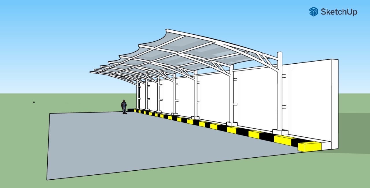 Contoh Desain 3D Kanopi SketchUp